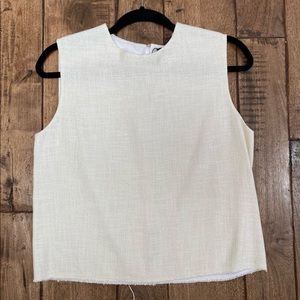 Theory Tweed Cropped Sleeveless Shell